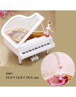 Caja de música de Piano giratoria clásica bailarina caja de joyería de plástico mecánica niñas manivela de mano mecanismo de mús