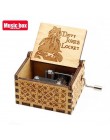 Caja de madera envejecida tallada con manivela de mano para Juego de tronos, caja de música para cumpleaños, regalo de cumpleaño