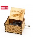 Caja de madera envejecida tallada con manivela de mano para Juego de tronos, caja de música para cumpleaños, regalo de cumpleaño