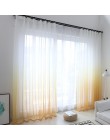 Cortinas modernas de tul con degradado de color para ventana para sala de estar cortinas de gasa de organza para decoración de H