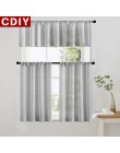 CDIY corto cortinas para la cocina sólido Voile cortinas de la habitación de dormitorio moderno cortinas ventana cortinas decora