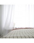 Cortinas blancas de tul blanco sólido cortinas modernas para sala de estar cortinas transparentes de tul cortinas de ventana tra