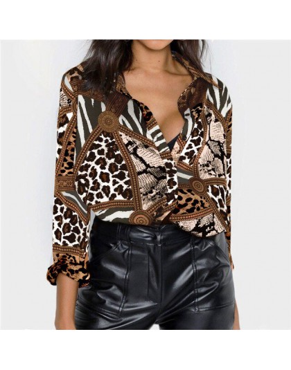 Blusas de mujer Sexy blusa de leopardo camisa de manga larga camisa de oficina 2019 moda Otoño Casual Vintage camisetas Chemisie