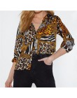 Blusas de mujer Sexy blusa de leopardo camisa de manga larga camisa de oficina 2019 moda Otoño Casual Vintage camisetas Chemisie