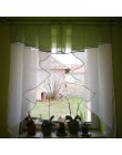 Cortina de cocina de tul volador para ventana balcón Roma diseño plisado costura colores Voile cortina pura cortinas de hilo bla