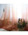 Cortinas gradiente Color impresión gasa gris ventana moderna sala de estar cortinas tul Sheer telas Rideaux Cortina T & 185 30