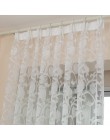 Cortina de tul de panel transparente de diseño de jacquard de estilo europeo napeel para Balcón de sala de organza telas de esti