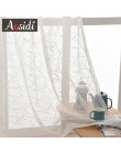 Nueva geometría blanca bordada cortinas de tul para la sala de estar moderna cortina transparente para habitación ventana persia