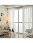 Nueva geometría blanca bordada cortinas de tul para la sala de estar moderna cortina transparente para habitación ventana persia