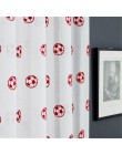 Cortinas de fútbol Topfinel cortinas bordadas niños cortinas transparentes para sala de estar dormitorio tul blanco gasa cortina