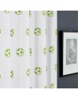 Cortinas de fútbol Topfinel cortinas bordadas niños cortinas transparentes para sala de estar dormitorio tul blanco gasa cortina