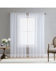 Cortinas transparentes blancas sólidas de Europa para cocina cortina de tul de ventana para sala de estar modernas cortinas de V