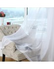 Puro Blanco Transparant sólido Sheer tulle nueva decoración del hogar alto hilo moderno Voile Panel único para cortina dormitori