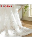 Pastoral coreano creativo blanco encaje 3D Rosa cortina Rosa Voile personalizado ventana pantallas para el matrimonio sala de es