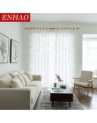 Cortinas de tul modernas para sala de estar, cocina, cortinas transparentes para dormitorio geométricas, cortinas de gasa para v