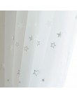 Luz astilla brillante estrella blanca Ventana de tul pura cortinas para sala de estar dormitorio moderno hilo para la habitación