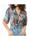 Blusa mujer 2019 Verano de manga corta Blusa de gasa camisa rayada cuello vuelto camisa Casual Blusas de talla grande