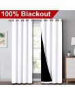 Nictown 1 Pza doble capa completo Blackout cortinas súper grueso aislado completo Blackout draperes con delineador negro para la