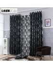Cortinas geométricas LOZUJOJU para sala de estar telas panel de cortinas de ventana semi-blackout cortinas de dormitorio negro d