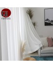 Cortinas de tul gruesas blancas sólidas para sala de estar cortinas transparentes modernas de gasa tratamientos decorativos de v