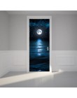 Decoración del hogar 3d deur pegatina adesivi per porte paisaje arte papel pintado en la puerta impermeable deurposter para deco