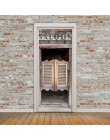 3D hermoso paisaje puerta etiqueta engomada para habitación dormitorio DIY PVC Auto adhesivo impermeable Mural deursticker