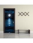 3D hermoso paisaje puerta etiqueta engomada para habitación dormitorio DIY PVC Auto adhesivo impermeable Mural deursticker