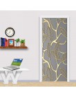 Creativo 3D hojas doradas etiqueta de la puerta DIY decoración del hogar autoadhesivo papel pintado Mural impermeable para la re