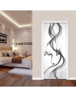 Arte Abstracto creativo puerta pegatina 3D Smog papel tapiz sala de estar dormitorio decoración del hogar pegatinas para puerta 