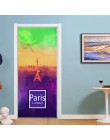 90x200 cm/77x200 cm simples pegatinas de puerta europea para sala de estar dormitorio Quee Dress Girl PVC Poster impermeable ren