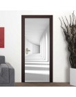 PVC autoadhesivo impermeable etiqueta engomada de la puerta moderna 3D estéreo espacio Mural papel pintado salón dormitorio puer
