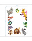 Pegatinas de puerta de animales de dibujos animados en 3d para habitación de niños arte mural hogar Diy etiqueta de la pared de 