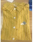 Woherb 2019 mujeres Kawaii rayas blusa Luna bordado coreano señoras Tops Blusas Casual Batwing manga Lino camisa 20824