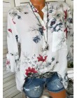 Verano mujeres Tops blusas 2019 otoño elegante manga larga estampado cuello en V Blusa de gasa Blusa Casual suelta Camisas talla