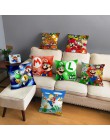 Juego Clásico de dibujos animados coloridos fundas de almohada de Super Mario 45*45cm funda de cojín blanda de felpa corta decor