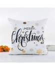 MIHE funda de cojín 45*45cm oro Lino algodón suave tiro almohada cubierta sofá funda de almohada feliz adornos navideños para el