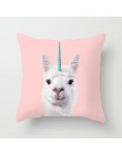 Funda decorativa para cojines de unicornio de animales de dibujos animados funda de cojín decoración del hogar jirafa sofá coche