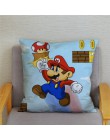 Juego Clásico de dibujos animados coloridos fundas de almohada de Super Mario 45*45cm funda de cojín blanda de felpa corta decor