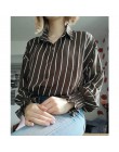2017 otoño primavera Vintage Camisas Mujer rayas Delgado cuello de pie camisas casuales señoras estilo clásico camisas femeninas
